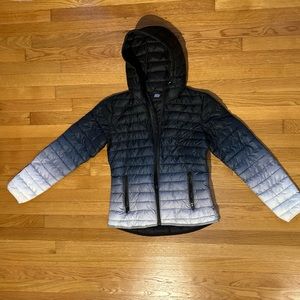 GAPFIT Light puffer jacket, black and white ombre